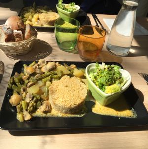 plat du jour  at Green Rainbow in Paris