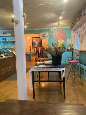 Inside at Lagusta's Luscious Cafe in New Paltz