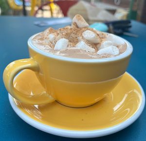 Hot chocolate with marshmallows at Lagusta's Luscious Cafe in New Paltz