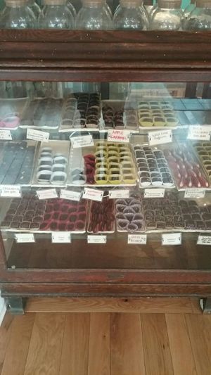 vegan chocolates! at Lagusta's Luscious Cafe in New Paltz