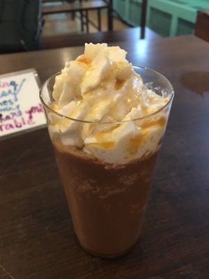 Frozen Drinking Chocolate  at Lagusta's Luscious Cafe in New Paltz