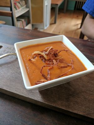 tomato soup at Lagusta's Luscious Cafe in New Paltz