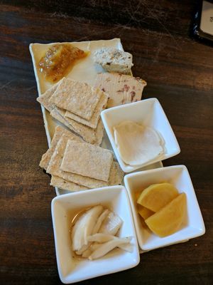 vegan cheese and pickles veg yumminess at Lagusta's Luscious Cafe in New Paltz