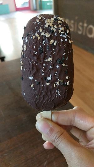 tahini ice cream ! at Lagusta's Luscious Cafe in New Paltz