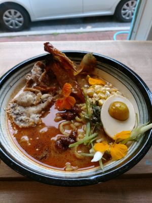 Amazing ramen
 at Lagusta's Luscious Cafe in New Paltz