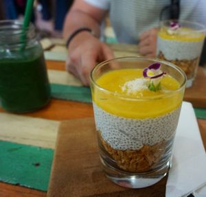 vegan chia seed pudding, also gluten free at Bubba's - Ban Tai in Koh Phangan