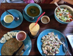 food for family :) at Bodhi Tree Cafe in Chiang Mai
