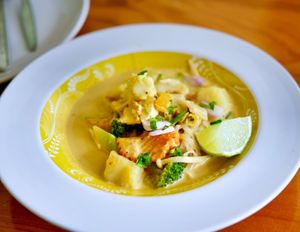 1/3 Portion of Khao Soi
Photo Credit: Phil Moore at Bodhi Tree Cafe in Chiang Mai