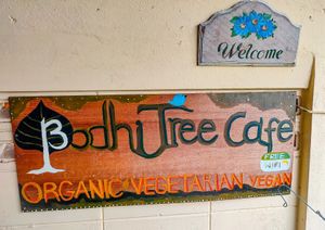 Sign at Bodhi Tree Cafe in Chiang Mai