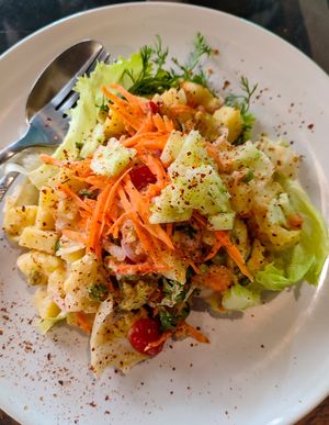 Vegan Potato Salad at Bodhi Tree Cafe in Chiang Mai