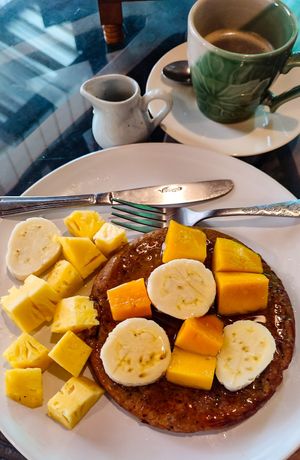 Mixed Fruit Pancake at Bodhi Tree Cafe in Chiang Mai