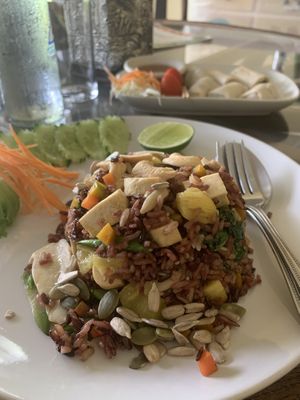 Pineapple Fried Rice   at Bodhi Tree Cafe in Chiang Mai