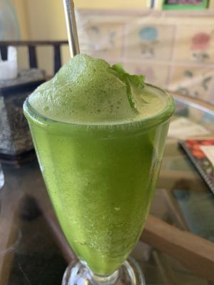 Limonana with fresh peppermint, lime & brown sugar  at Bodhi Tree Cafe in Chiang Mai
