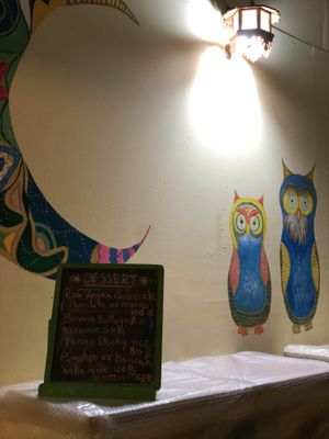 Menu  at Bodhi Tree Cafe in Chiang Mai