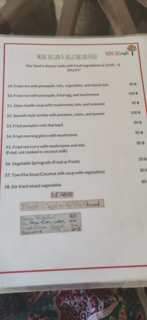 Other vegan food at Bodhi Tree Cafe in Chiang Mai