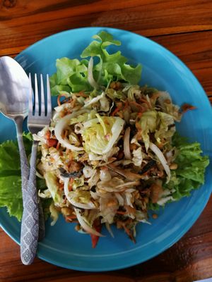 Burmese tea leaf salad at Bodhi Tree Cafe in Chiang Mai