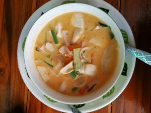 vegan Red curry  at Bodhi Tree Cafe in Chiang Mai