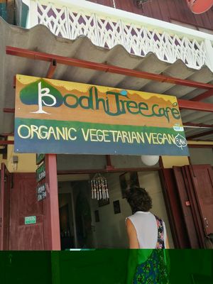sign  at Bodhi Tree Cafe in Chiang Mai