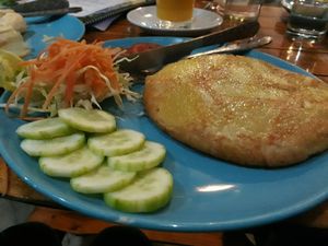 Potato and Onion Tortilla (vegan on request) at Bodhi Tree Cafe in Chiang Mai