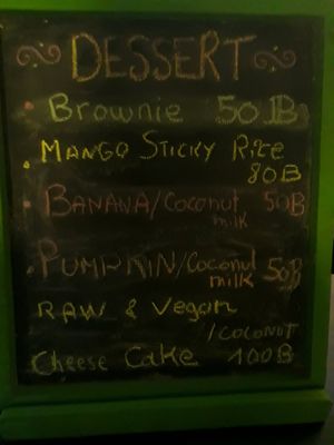 Desserts at Bodhi Tree Cafe in Chiang Mai