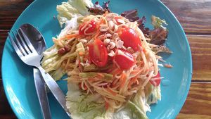 Green Mango Salad at Bodhi Tree Cafe in Chiang Mai