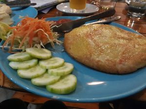 Potato and Onion Tortilla (vegan on request) at Bodhi Tree Cafe in Chiang Mai