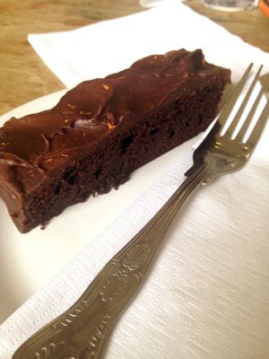 Vegan Choc Orange Cake. Heavenly. at Castle Farm Cafe in Bath