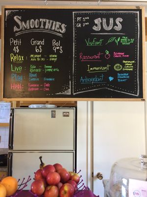 menu at La Bette a Cath in Notre Dame Du Portage