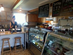 Yummy treats and the super friendly server! at La Bette a Cath in Notre Dame Du Portage