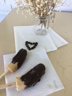 Frozen Choco-Banana POPS at La Bette a Cath in Notre Dame Du Portage