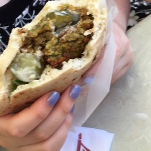falafel! at Falafel Yad Eliyahu in Tel Aviv