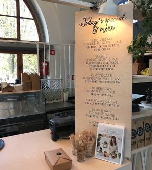 the menu at Barbarella Arkade in Ljubljana