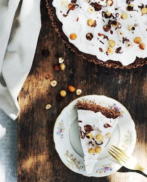 Vegan Chocolate Hazelnut Pie at Barbarella Arkade in Ljubljana