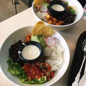 Taco bowl at Barbarella Arkade in Ljubljana