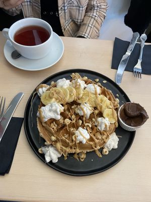 waffles :) at Barbarella Arkade in Ljubljana