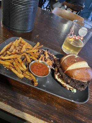 Jerk seitan burger   at The Angel Microbrewery in Nottingham