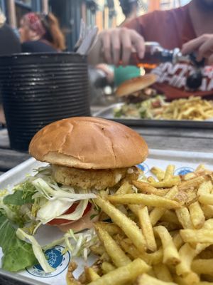 Tofu cheese burger xx  at The Angel Microbrewery in Nottingham