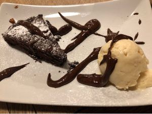 Vegan brownie! at The Angel Microbrewery in Nottingham