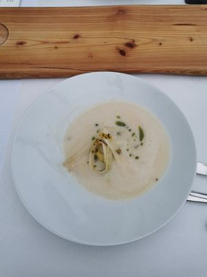 Asparagus soup at Mediamatic ETEN in Amsterdam