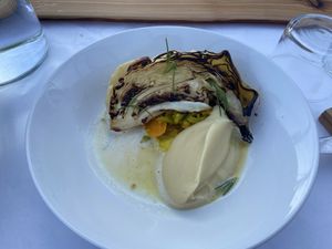 Main course: grilled pointed cabbage at Mediamatic ETEN in Amsterdam