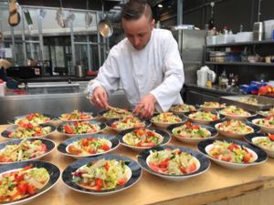 Vegan food being served at Mediamatic ETEN in Amsterdam