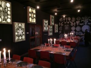 Dining room inside at Mediamatic ETEN in Amsterdam