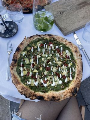 The Atisô pizza.  at Mediamatic ETEN in Amsterdam