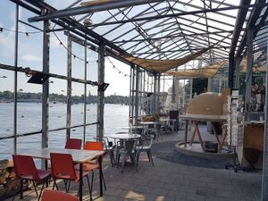 inside - pizzaoven on the right at Mediamatic ETEN in Amsterdam