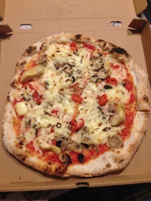 Capriccio pizza/home delivered at Vincenzo Pedone Pizza Napoletana in Krakow