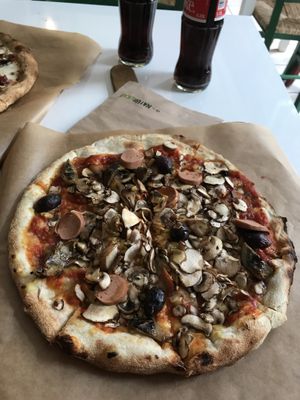 Vegan four seasons  at Pizzare in Berlin