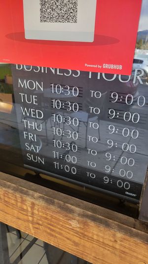 Hours at Flame Broiler in Flagstaff