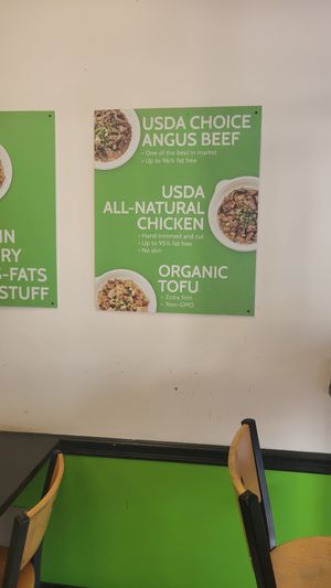 Organic tofu option at Flame Broiler in Flagstaff