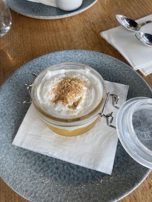 Coconut mango parfait.  at Dux Dine in Christchurch