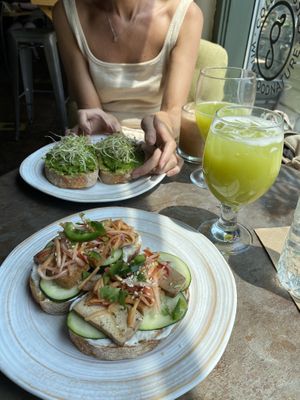 Bahn Mi Toast & Spicy Green Juice at The Corner Beet in Denver